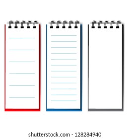 Vector blank open notebook
