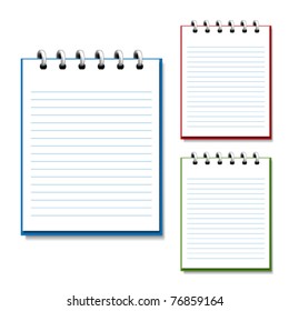 Vector blank open notebook