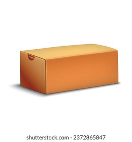 Vector blank package isolated on transparent background.