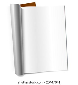 Vector blank page of magazine. Insert your graphics.