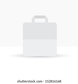 Vector blank paper bag illustration, icon
