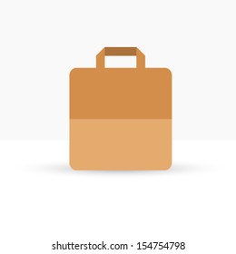 Vector blank paper bag illustration, icon