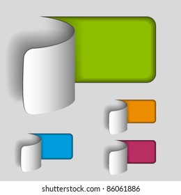 vector blank paper cut out rectangle labels vector blank paper cut out rectangle labels