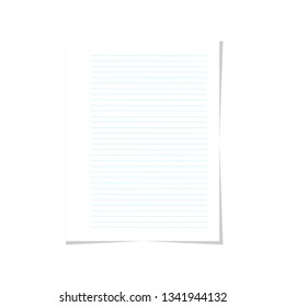 Vector blank paper line