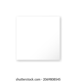 Vector blank paper mockup. White paper isolated on white background. Vector illustration.