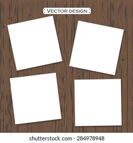 Vector blank paper template on a background. EPS