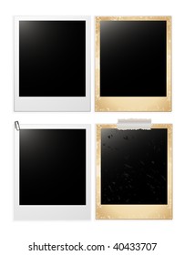 vector blank photo cards set