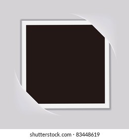 vector blank photo frame on a paper background
