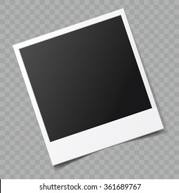 Vector blank photo frame with transparent shadow effect