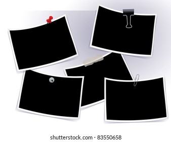 Vector Blank Photo Templates On White Background.