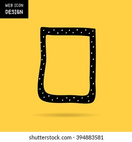 Vector blank picture frame template set isolated on wall, Illustration EPS10 great for any use.