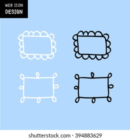 Vector blank picture frame template set isolated on wall, Illustration EPS10 great for any use.