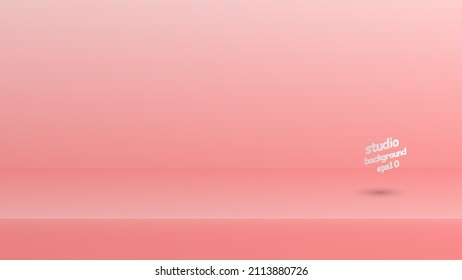 Vector, blank pink studio room background, product display with copy space for displaying content design. Banner for advertising products on the website - eps10