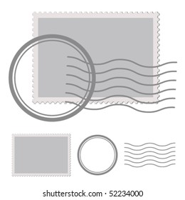 Vector Blank Post Stamp