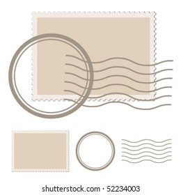 vector blank post stamp