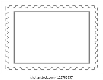 Vector   Blank Postage Stamps Isolated  Background.