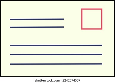 Vector blank postcard on which you can write whatever you want.