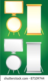 vector blank for promotion  with gold and silver color