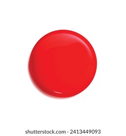 Vector of blank red glossy badge or web button for use in apps or web design