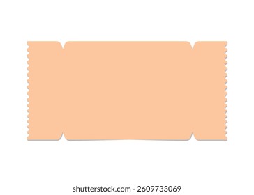 Vector Blank retro-style ticket on a white background