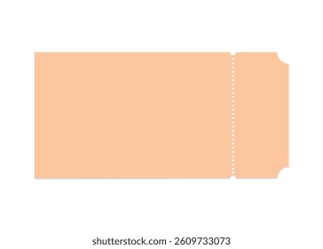 Vector Blank retro-style ticket on a white background