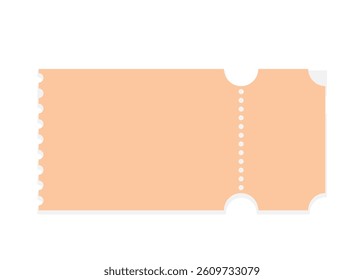 Vector Blank retro-style ticket on a white background