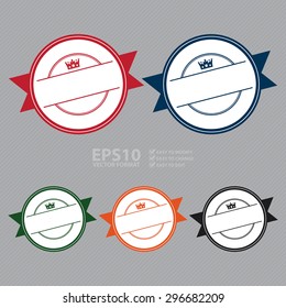 Vector : Blank Ribbon, Label, Sign, Sticker or Icon