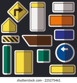 Vector. Blank road signs 