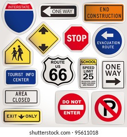 Vector. Blank Road Signs