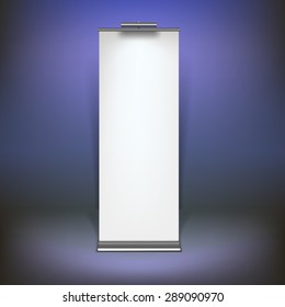 Vector blank roll up banner display template for designers 