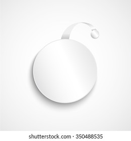 Vector Blank Round Wobbler with Strip.