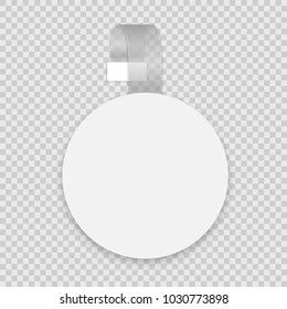 Vector blank round wobbler with transparent strip