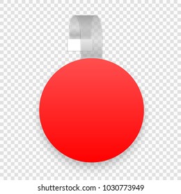 Vector blank round wobbler with transparent strip