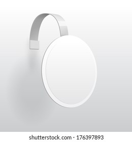 Vector Blank Round Wobbler with Transparent Strip Isolated on a White Background
