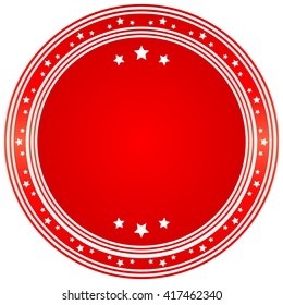 Vector blank seal in red. 