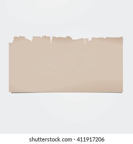 Vector blank sheet of old torn paper.