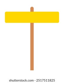 Vector Blank Sign on Post
