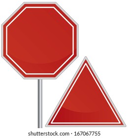 Vector Blank Signs Isolated With Space For Text