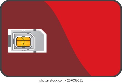 Vector blank sim card