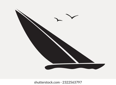 vector blank simple sign for sailing and yachting