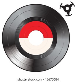 vector blank single vinyl record