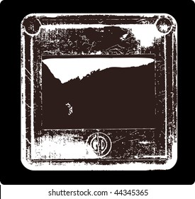 Vector blank slide with grunge
