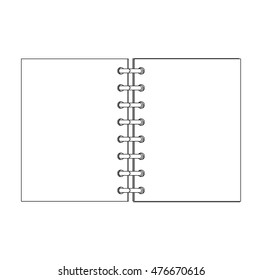 Vector of Blank spiral notepad notebook.Template for design.