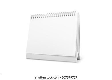 Vektor leerer Schreibtischkalender mit Spirale.