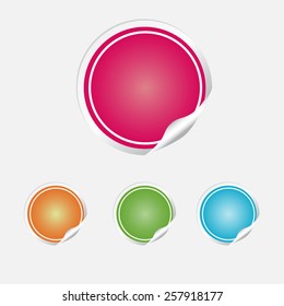 vector blank stickers