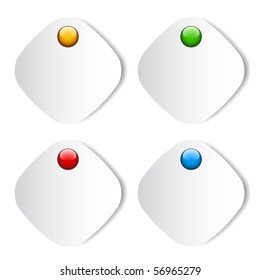 pegatinas en blanco vectorial