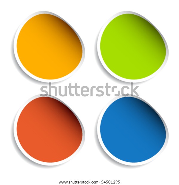 Vector Blank Stickers Stock Vector (Royalty Free) 54501295