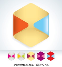 Vector Blank Stickers. Easy to color transform. EPS10