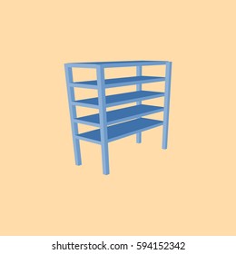 Vector blank storage shelf vector icon