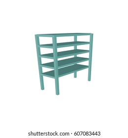 Vector blank storage shelf vector icon